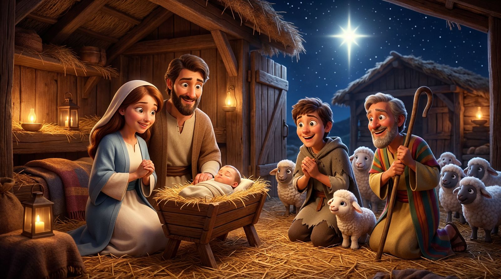 The shepherds come