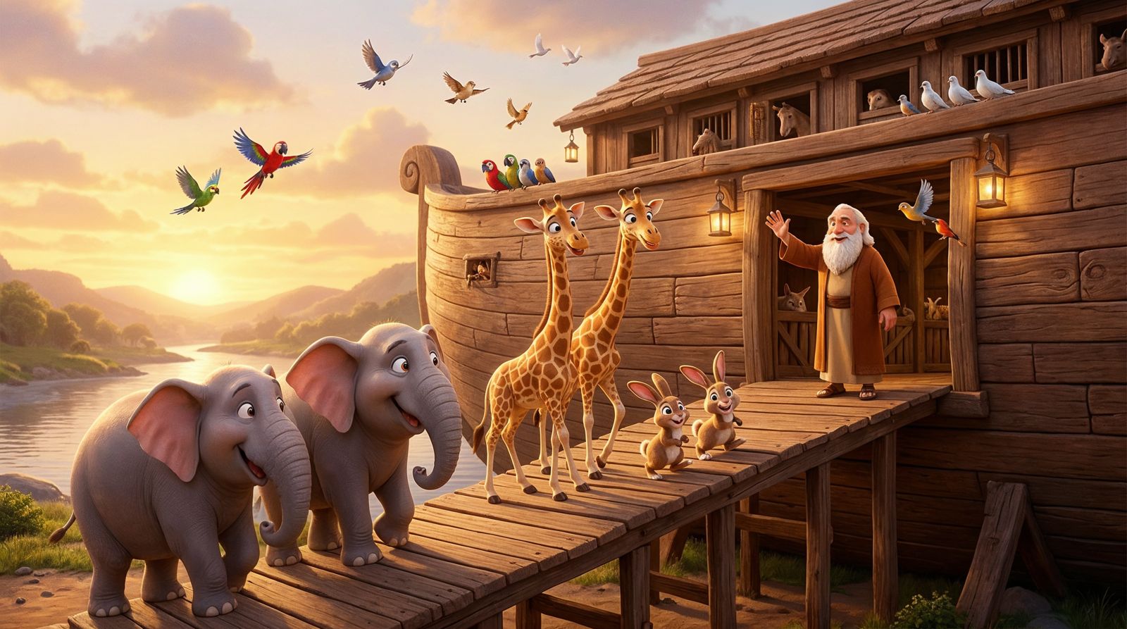 The animals arrive